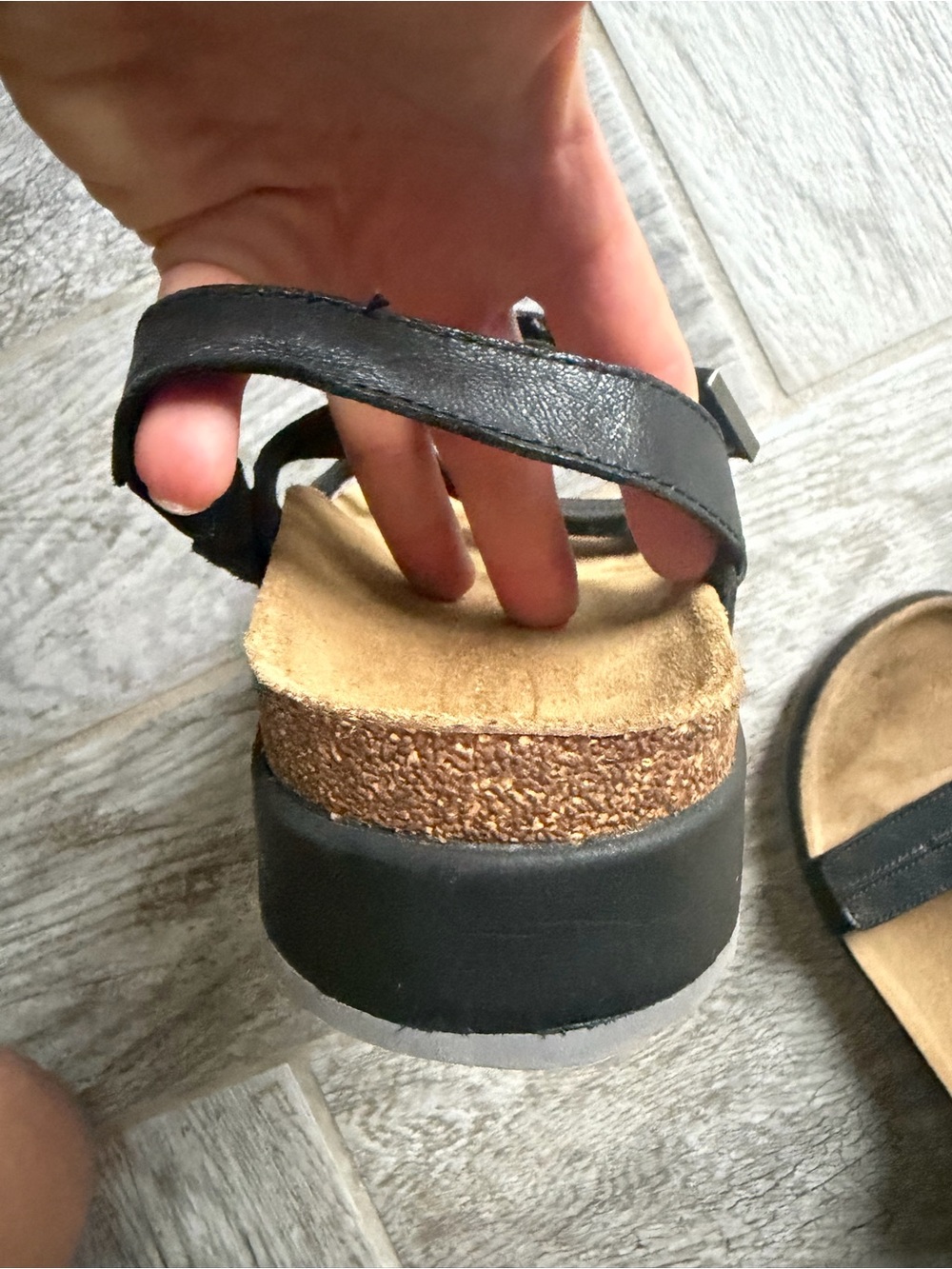 Artrex Comfort Leather Black Women's Slip-On Sandal 10 - Picture 8 of 9